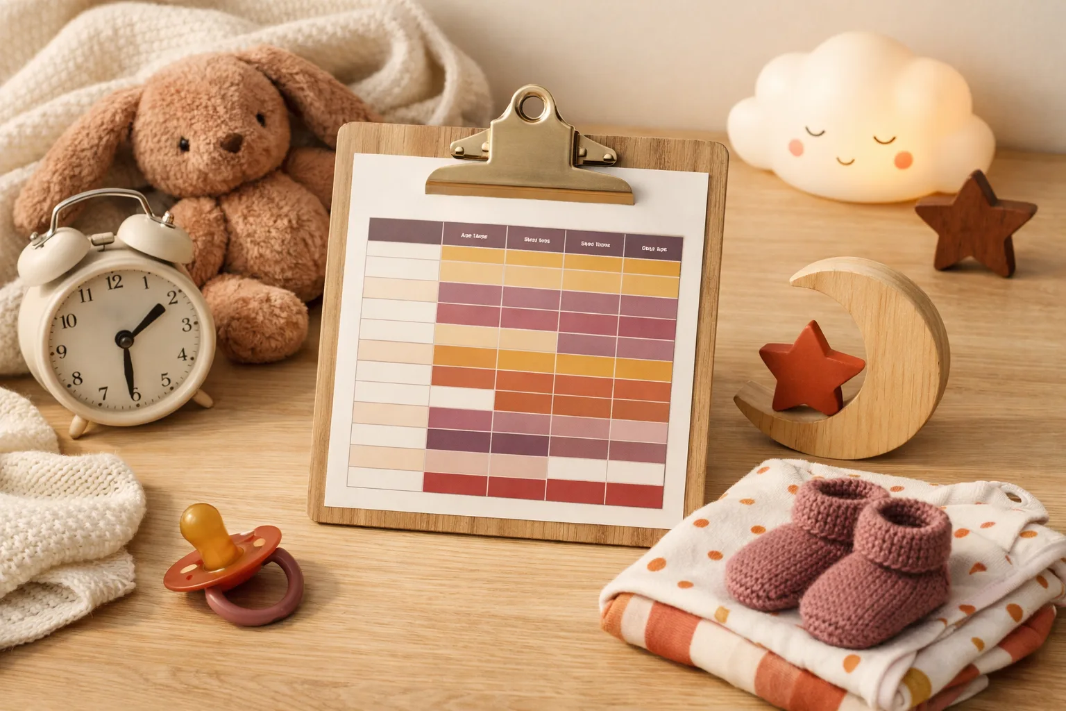 Tableau du sommeil de bébé par âge : les repères essentiels